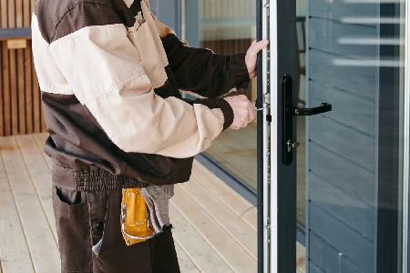 Cleaning And Polishing Glass Door Installation in Warrington, FL